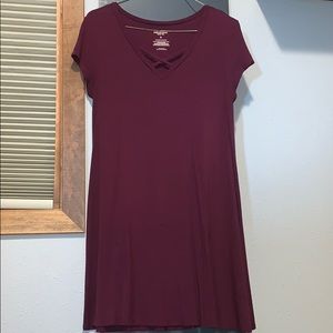 Maroon mini dress
